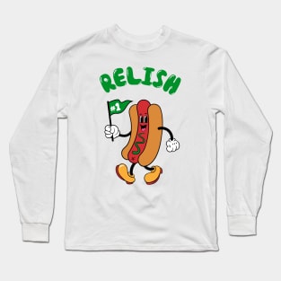 Hot Dog Race Relish Long Sleeve T-Shirt